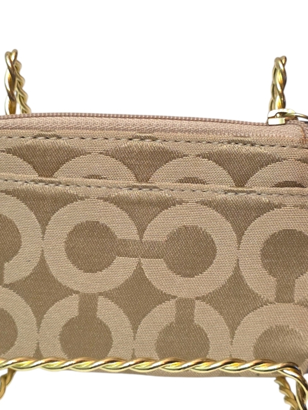 Coach Carriage Collection Cardholder Signature C Coin Purse Khaki Brown - Picture 5 of 11